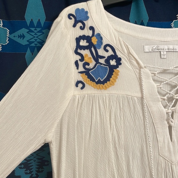 LOVERS + FRIENDS Embroidered Peasant Top - Picture 4 of 7